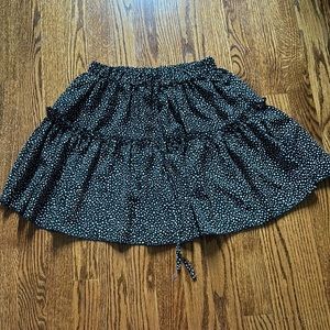 Shein Black with white dot skirt